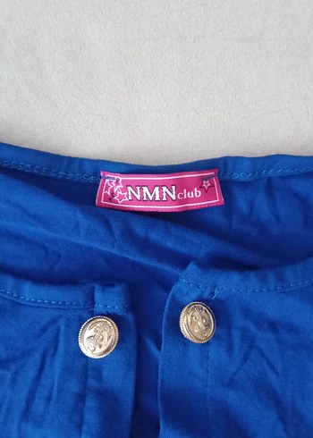 Bayan  Mavi Düğmeli Bolero - Görsel 6