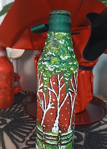 Dekoratif şişe vazo/Noel konsept - Görsel 2