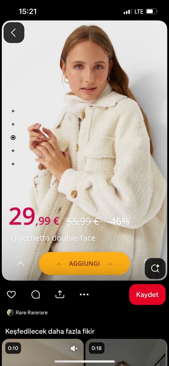 Stradivarius kürk - Görsel 2