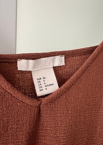 H&M kahverengi elbise - Görsel 4