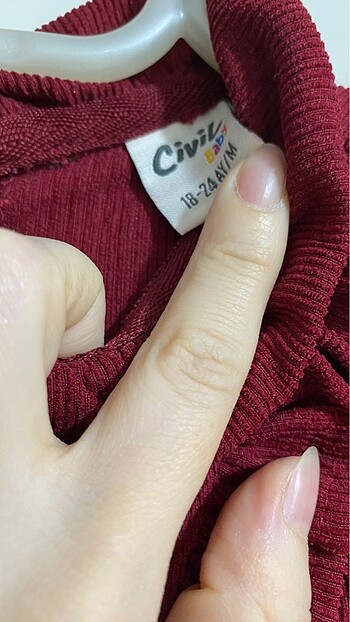 18-24 Ay Beden Civil kız çocuk elbisesi