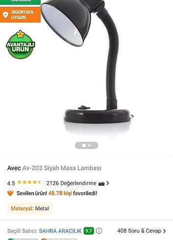 Masa lambası