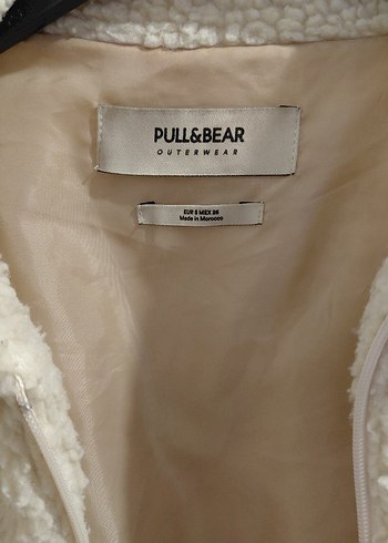 26 Beden Bej Peluş Kadın Ceket, Uzun Kollu, Midi Boy