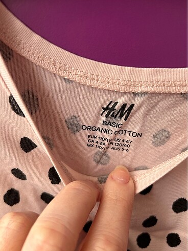 H&M kız cocuk penye elbise 4-6 yaş - Görsel 2