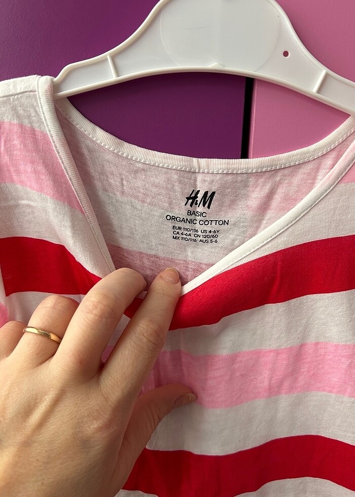 H&M kız çocuk elbise 4-6 yaş - Görsel 2