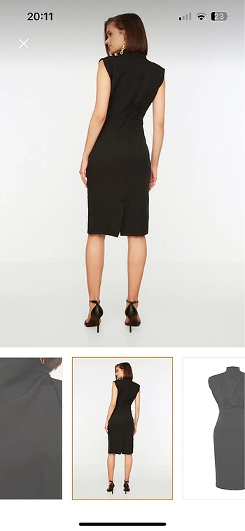 Trandyol milla 42 beden siyah elbise - Görsel 4