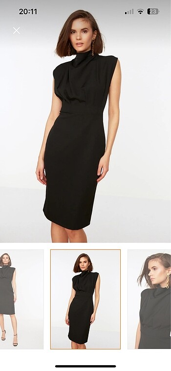 Trandyol milla 42 beden siyah elbise - Görsel 2