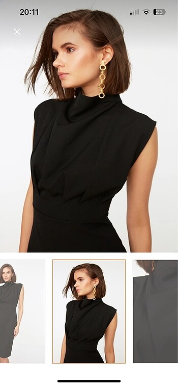 Trandyol milla 42 beden siyah elbise - Görsel 3