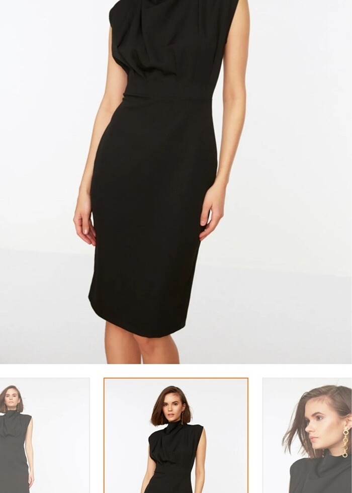 Trandyol milla 42 beden siyah elbise - Görsel 2