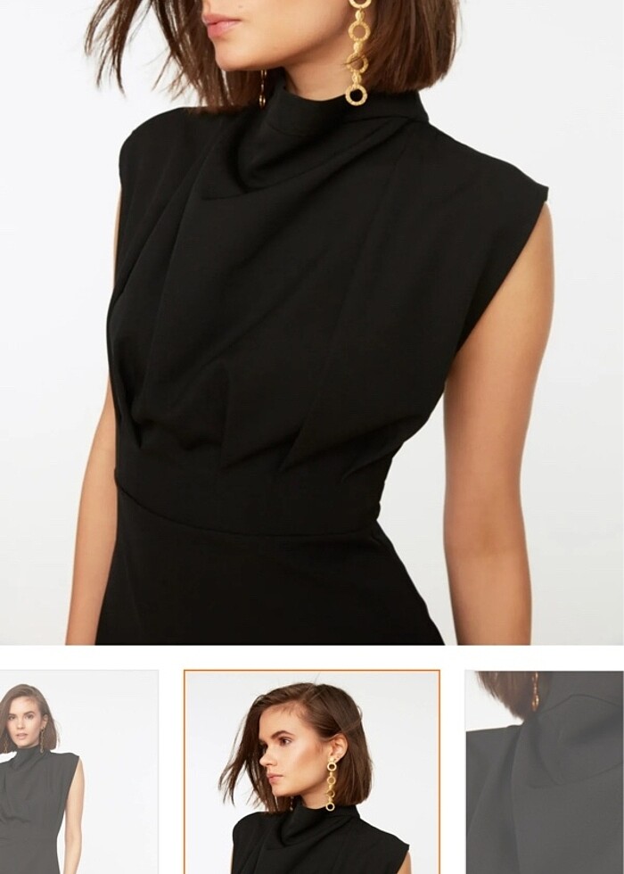 Trandyol milla 42 beden siyah elbise - Görsel 3