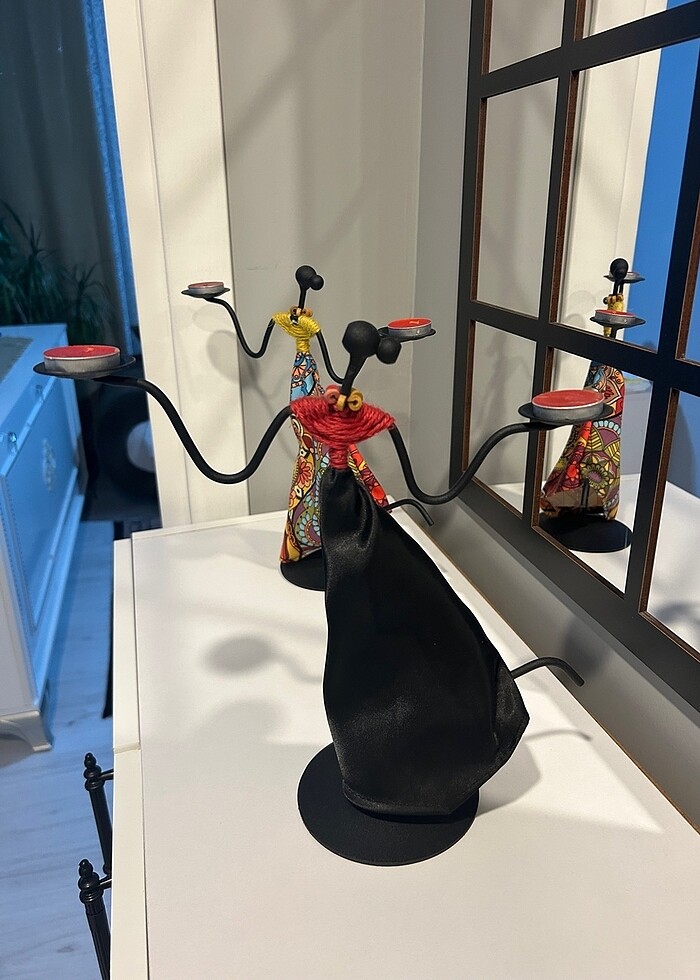 Dekoratif süs ev dekorasyonu mum şamdan - Görsel 3