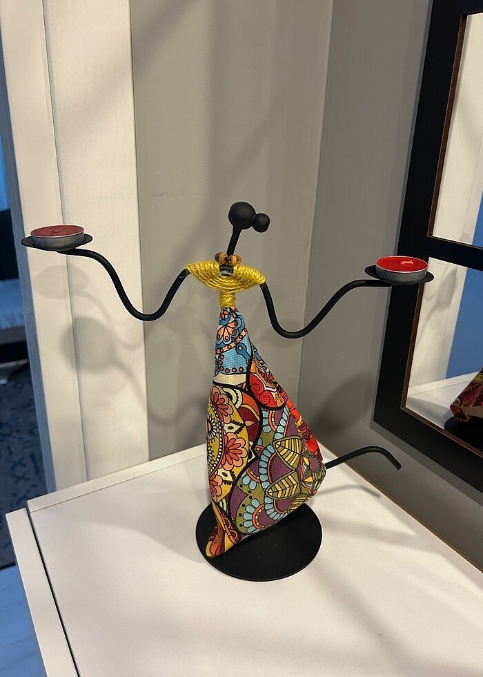 Dekoratif süs ev dekorasyonu mum şamdan - Görsel 4