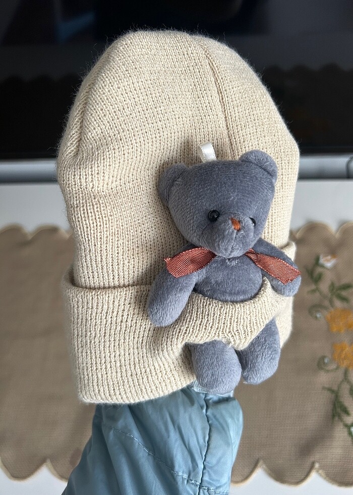 1-2 yaş ayıcıklı şapka - Görsel 3