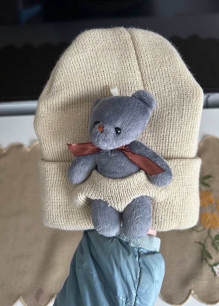 1-2 yaş ayıcıklı şapka - Görsel 2