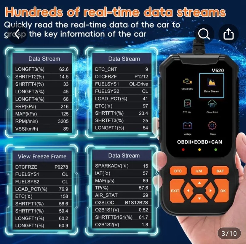 Diger OBDII Araba Teşhis Cihazı Turuncu - Görsel 3