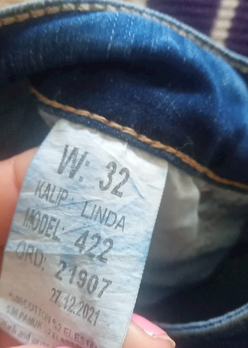 Kadın Mavi Tie-Dye Street Style Kot Pantolon - Görsel 12