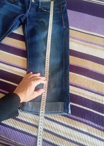 mavi jeans Amerika Kadın mavi  Midi Boy  Pantolon - Görsel 10