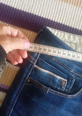 mavi jeans Amerika Kadın mavi  Midi Boy  Pantolon - Görsel 13