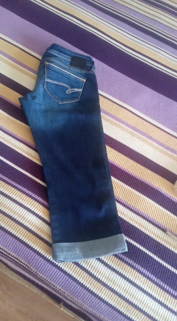 mavi jeans Amerika Kadın mavi  Midi Boy  Pantolon - Görsel 3