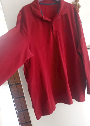 orijinal Pierre Cardin Bordo Erkek Düğmeli Uzun Kollu Sweatshirt - Görsel 3