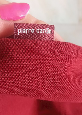 orijinal Pierre Cardin Bordo Erkek Düğmeli Uzun Kollu Sweatshirt - Görsel 6