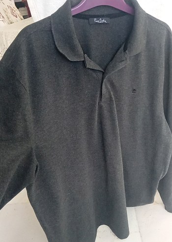 Pierre Cardin  erkek Gri yumuşak orjinal swet - Görsel 3