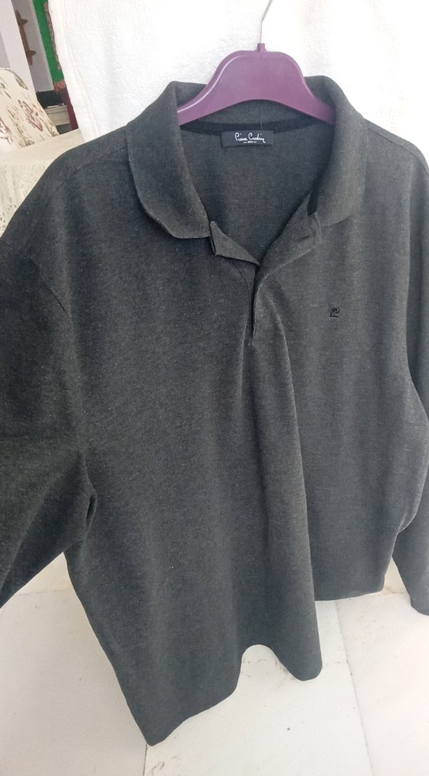 Pierre Cardin  erkek Gri yumuşak orjinal swet - Görsel 3