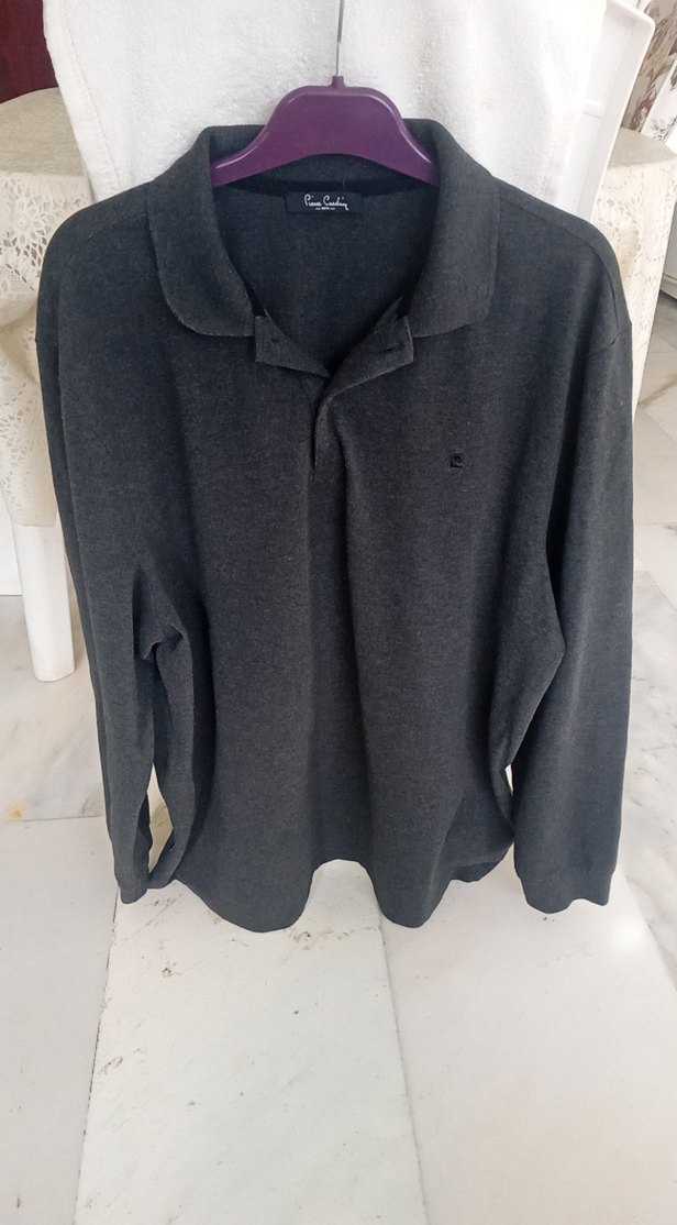 Pierre Cardin  erkek Gri yumuşak orjinal swet - Görsel 2