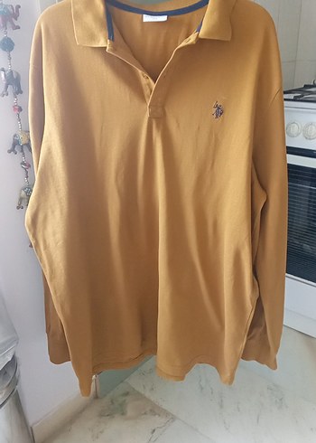 Erkek orjinal Bej Uzun Kollu Polo Tişört - Görsel 4