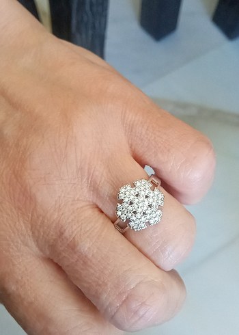 925 ayar taşlı Kadın Yüzüğü - Görsel 2