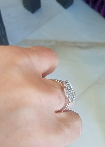 925 ayar taşlı Kadın Yüzüğü - Görsel 3