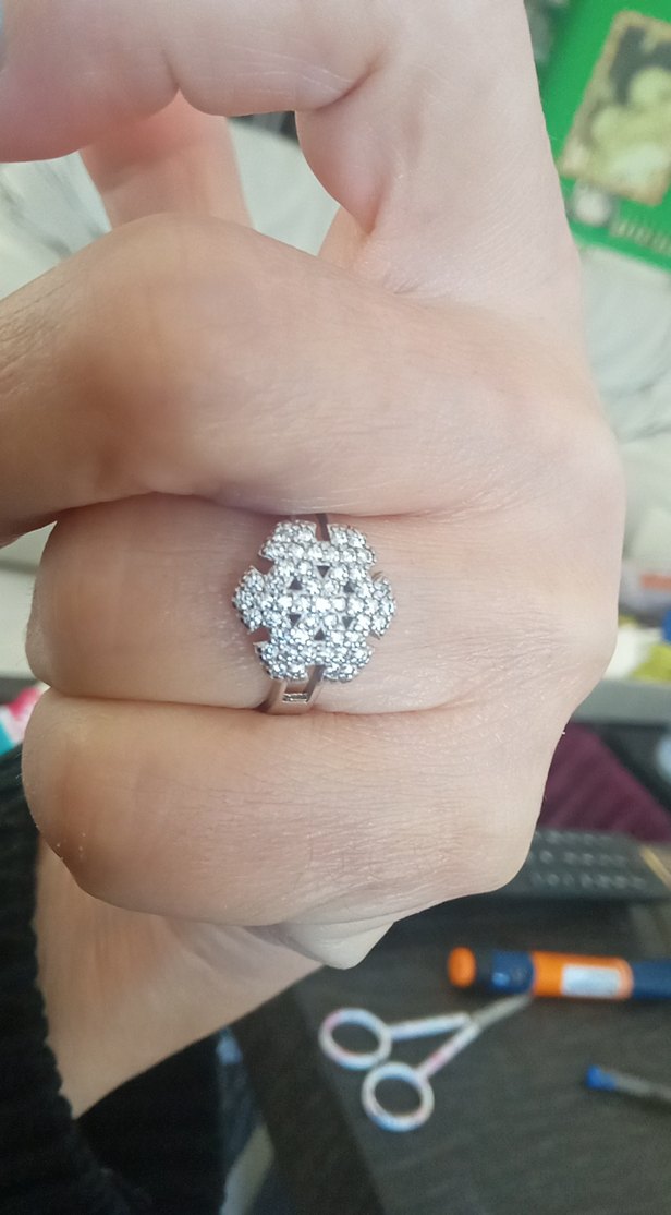 925 ayar taşlı Kadın Yüzüğü - Görsel 4