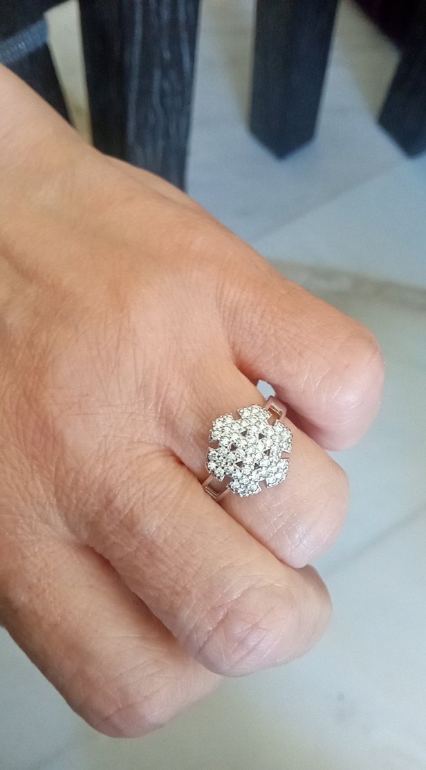 925 ayar taşlı Kadın Yüzüğü - Görsel 2