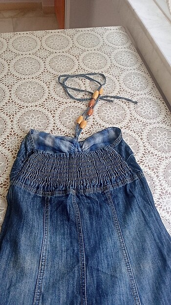 Straplez kot elbise - Görsel 7