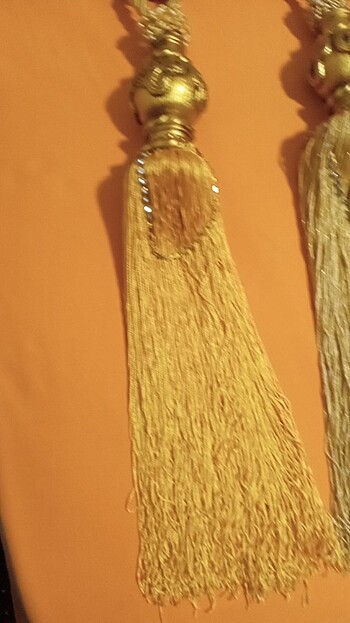 Taç marka hiç kullanilmamis püsküllü perde süsü  - Görsel 8