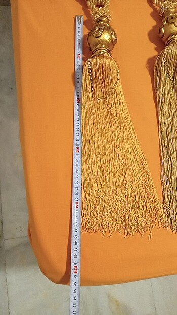 Taç marka hiç kullanilmamis püsküllü perde süsü  - Görsel 14