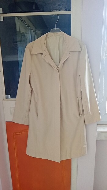 Baharlık ince mont,diz hizasinda,çok şık  - Görsel 2