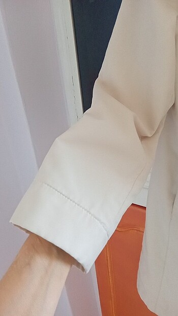 Baharlık ince mont,diz hizasinda,çok şık  - Görsel 4