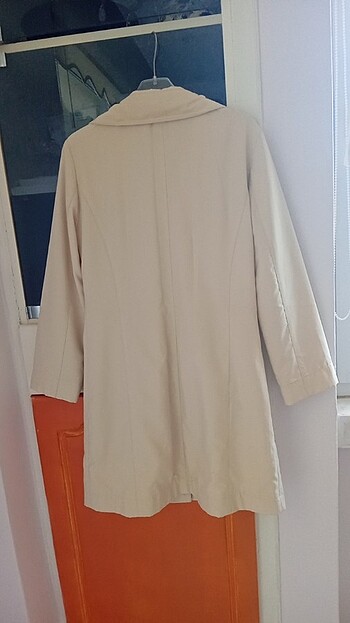 Baharlık ince mont,diz hizasinda,çok şık  - Görsel 5