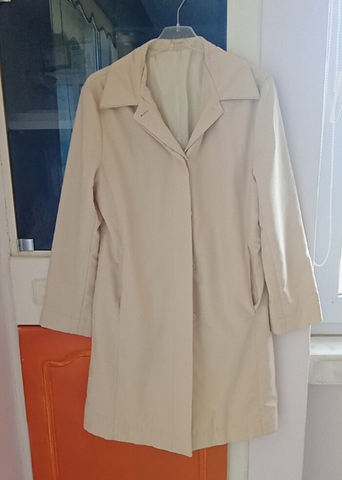 Baharlık ince mont,diz hizasinda,çok şık  - Görsel 2