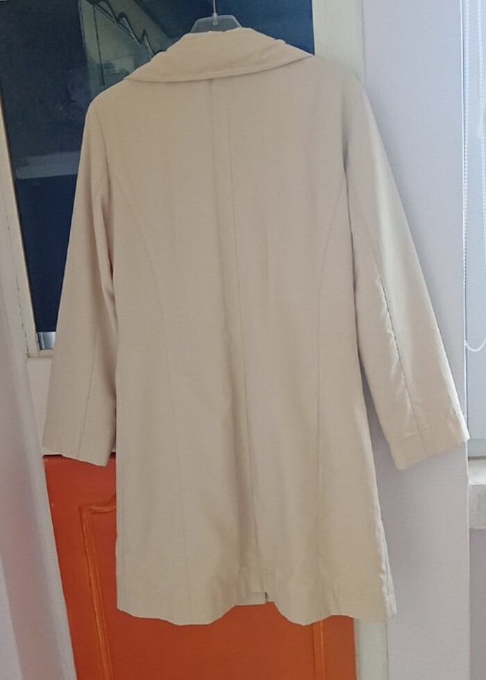 Baharlık ince mont,diz hizasinda,çok şık  - Görsel 5