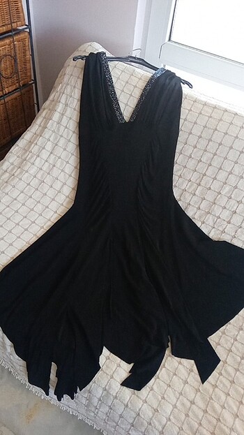 Asimetrik kesim, orta kısa elbise,s,m beden uyumlu, likralı  - Görsel 3