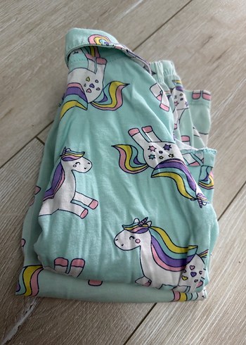 Unicorn Desenli Çok Renkli Kız Pijama Takımı - Görsel 3