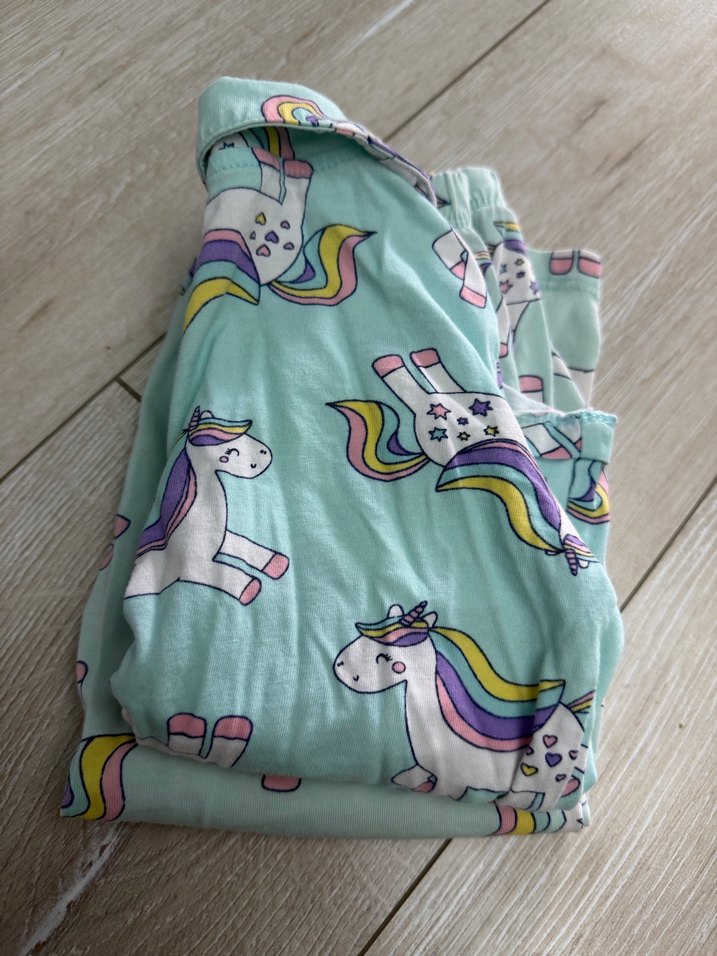 Unicorn Desenli Çok Renkli Kız Pijama Takımı - Görsel 3