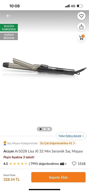 Arzum 32 mm maşa