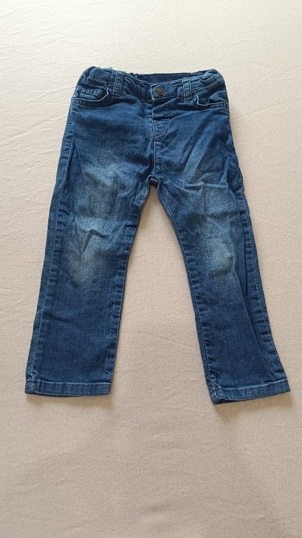 Erkek Çocuk Bol Kesim Mavi Kot Pantolon - Görsel 2