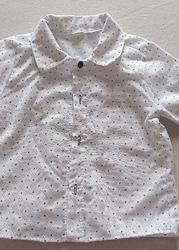 Erkek Çocuk Düğmeli Uzun Kollu Gömlek - Görsel 2