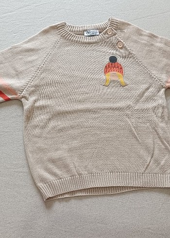 Erkek Çocuk Örme Kazak, Nakış Detaylı - Görsel 2