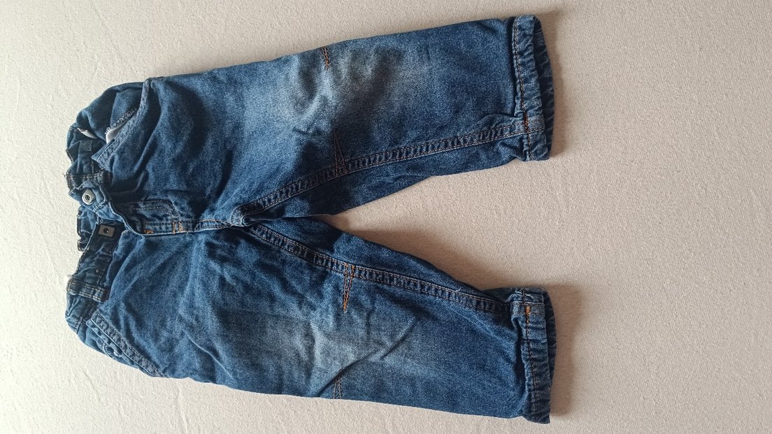 Düğmeli Erkek Çocuk Geniş Kesim Kot Pantolon - Görsel 2