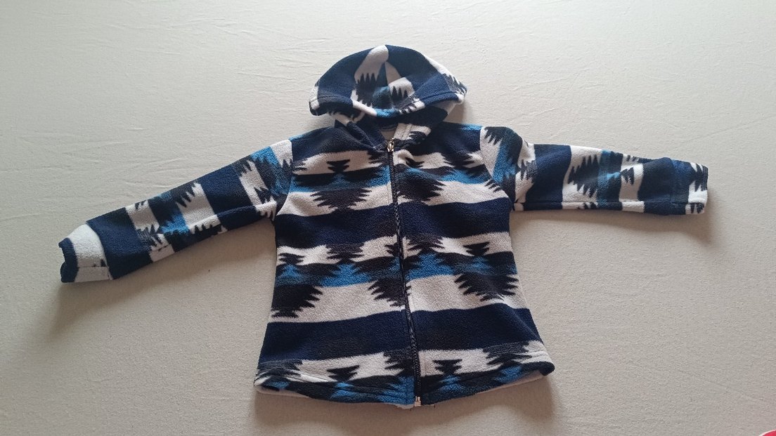 Erkek Çocuk Kapüşonlu Fermuarlı Mavi Ceket - Görsel 2